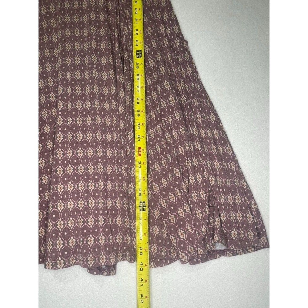 Torrid Mauve Pink Aztec print Waist Overlap Midi Dress Short Sleeve Size L - Picture 8 of 11